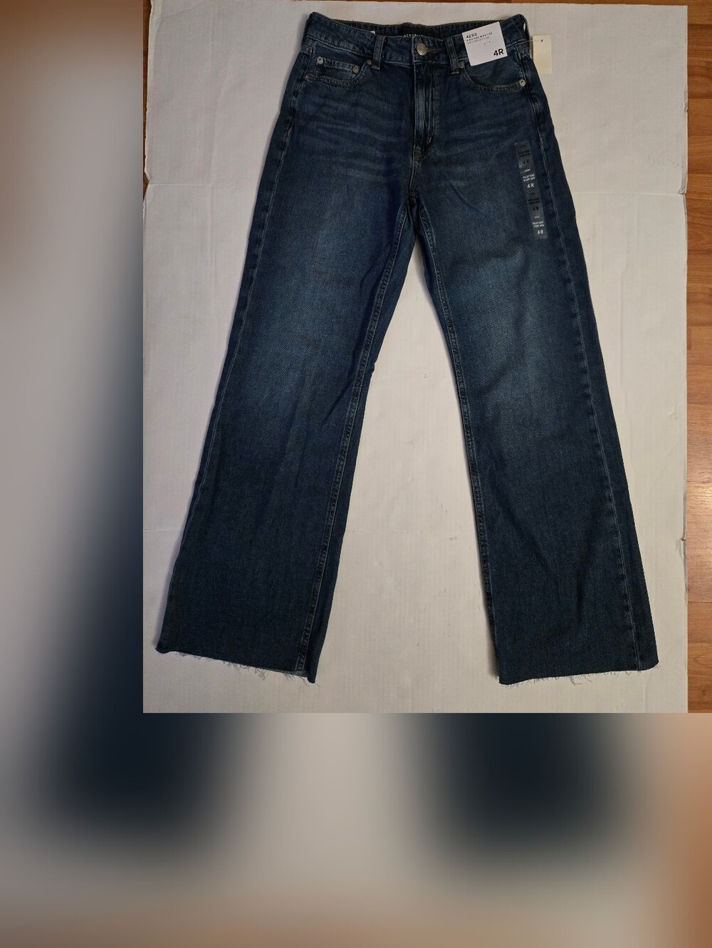 Aeropostale Women's Dark Blue Wide Leg Jeans, Size 4R